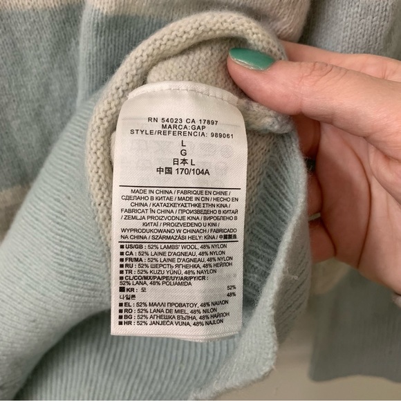 GAP Striped Wool Crewneck Sweater - Picture 7 of 11